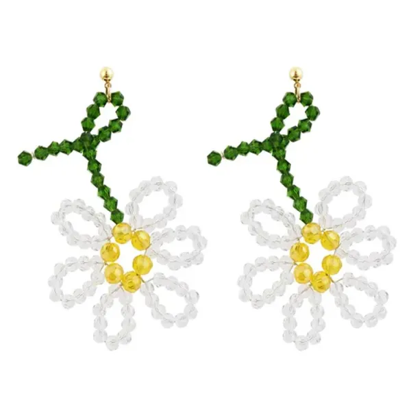 Earrings*Boogzel Clothing Beaded Daisy Earrings