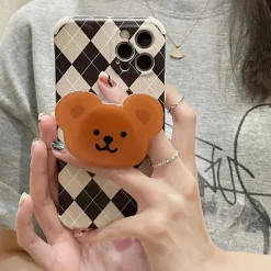 Iphone Cases*Boogzel Clothing Bear Argyle iPhone Case Brown