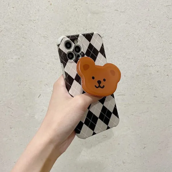Iphone Cases*Boogzel Clothing Bear Argyle iPhone Case Brown