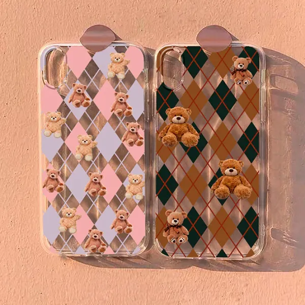 Iphone Cases*Boogzel Clothing Bear Argyle Pattern iPhone Case