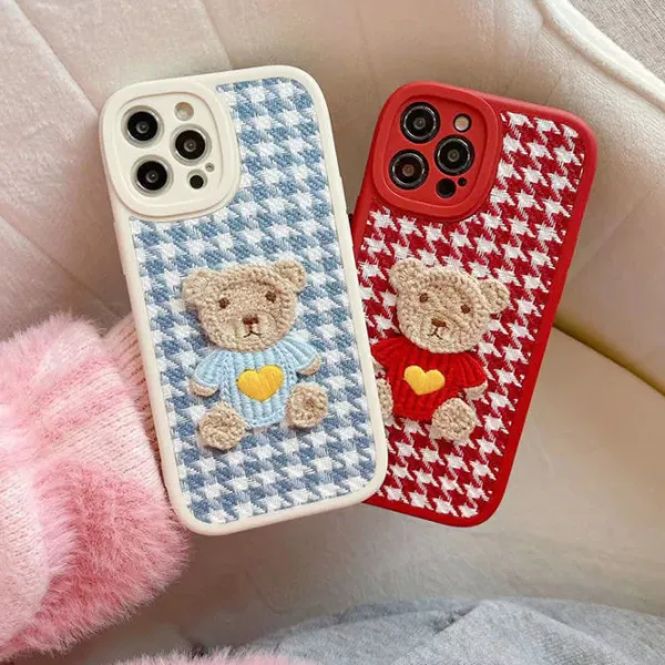 Iphone Cases*Boogzel Clothing Bear Embroidered iPhone Case