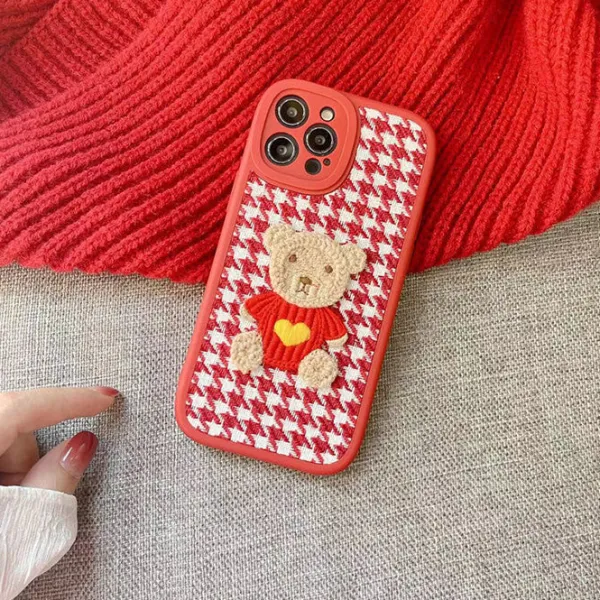Iphone Cases*Boogzel Clothing Bear Embroidered iPhone Case