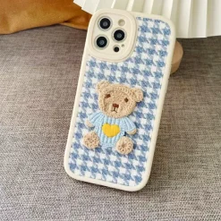 Iphone Cases*Boogzel Clothing Bear Embroidered iPhone Case