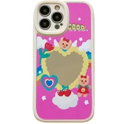 Iphone Cases*Boogzel Clothing Bear Heart Mirror iPhone Case