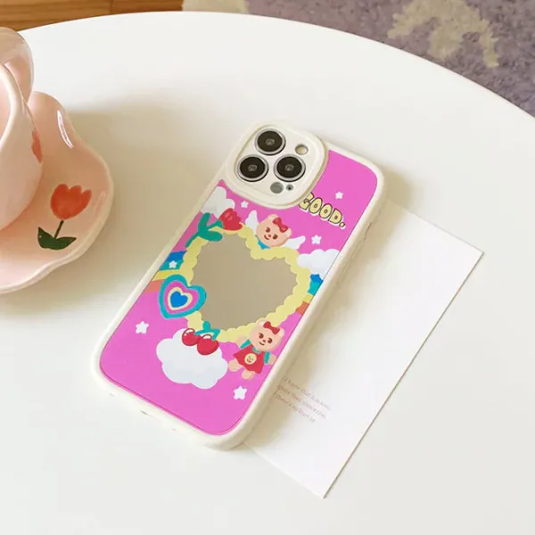 Iphone Cases*Boogzel Clothing Bear Heart Mirror iPhone Case