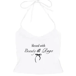 Y2K Tops|Aesthetic T-Shirts & Graphic Tees*Boogzel Clothing Beauty & Rage Y2K Halter Top