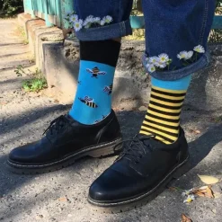 Socks*Boogzel Clothing Bee Mismatched Socks Blue