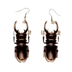 Earrings*Boogzel Clothing Beetle Earrings Black