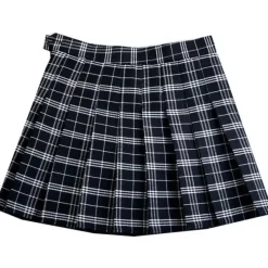 Skirts*Boogzel Clothing Best In Class Plaid Skirt Black/white