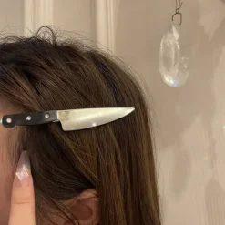 Hair Accessories*Boogzel Clothing Big Knife Hair Clip Black/silver