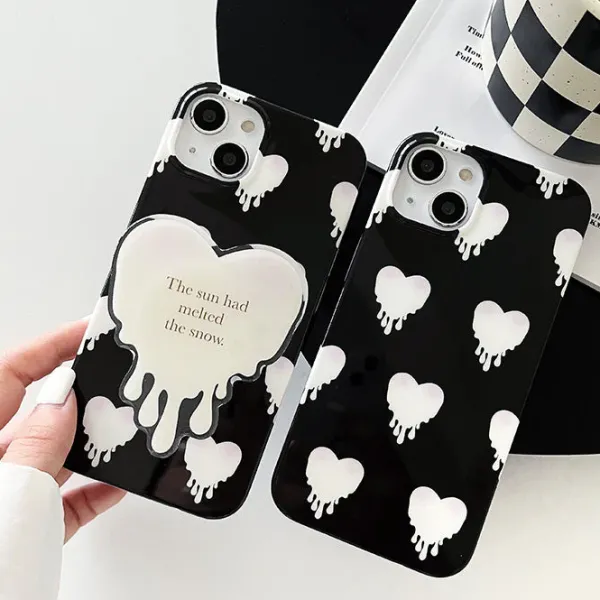 Iphone Cases*Boogzel Clothing Black & White Heart iPhone Case