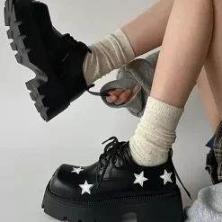 Boots / Platform Boots*Boogzel Clothing & White Star Platform Oxfords Black