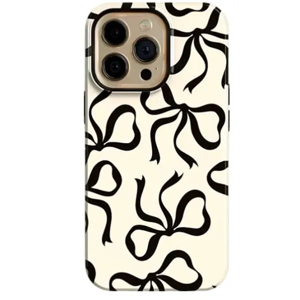 Iphone Cases*Boogzel Clothing Black Bows iPhone Case White/black