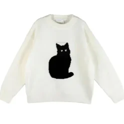 Sweaters*Boogzel Clothing Black Cat Aesthetic Sweater