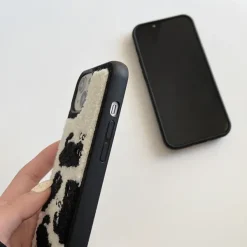 Iphone Cases*Boogzel Clothing Black Cat Embroidered iPhone Case Black/white