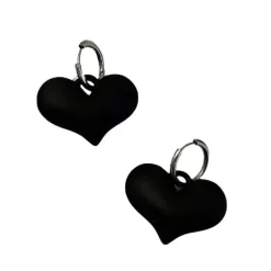 Earrings|Necklaces & Chokers*Boogzel Clothing Black Heart Pendant Earrings