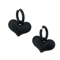Earrings|Necklaces & Chokers*Boogzel Clothing Black Heart Pendant Earrings