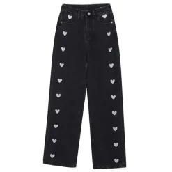 Jeans*Boogzel Clothing Black Hearts Jeans