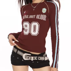 Aesthetic T-Shirts & Graphic Tees|Long Sleeve Tops*Boogzel Clothing Blokette Aesthetic Long Sleeve Top