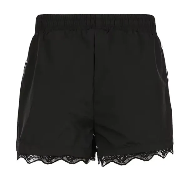 Shorts*Boogzel Clothing Blokette Side Stripe Lace Shorts Black