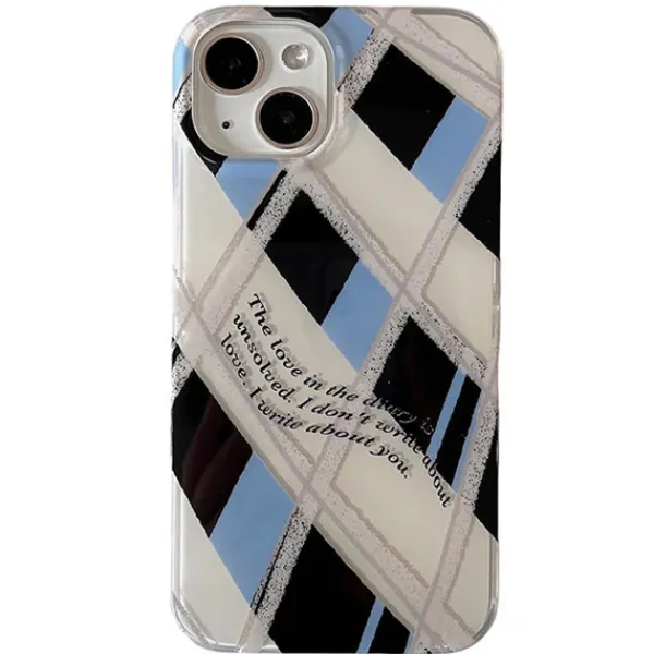 Iphone Cases*Boogzel Clothing Blue & Black Argyle iPhone Case Blue/black