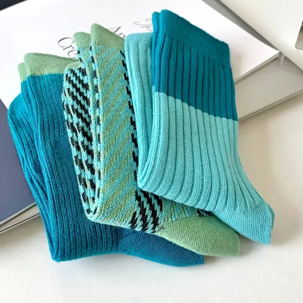 Socks*Boogzel Clothing Blue & Green Patterned Socks