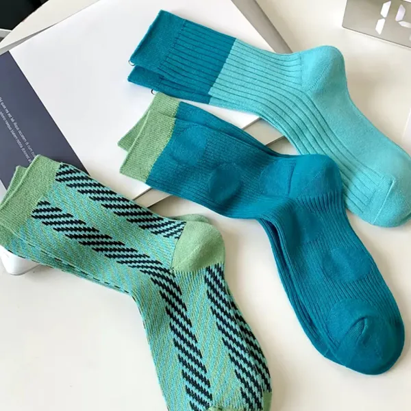 Socks*Boogzel Clothing Blue & Green Patterned Socks