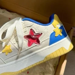 Aesthetic Sneakers*Boogzel Clothing Blue & Yellow Aesthetic Star Sneakers Blue/yellow