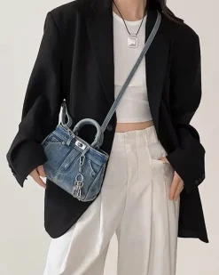 Bags & Purses|Jeans*Boogzel Clothing Jeans Y2K Mini Handbag Blue