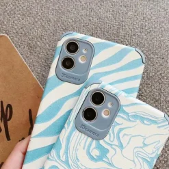 Iphone Cases*Boogzel Clothing Blue Zebra Print iPhone Case