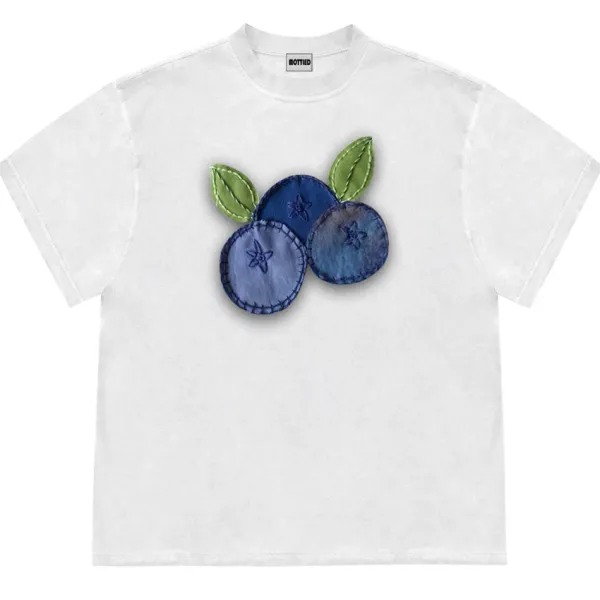 Aesthetic T-Shirts & Graphic Tees*Boogzel Clothing Blueberry Patchwork Tee