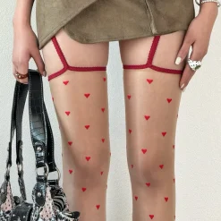 Other*Boogzel Clothing Bonjour Baby Heart Suspender Tights