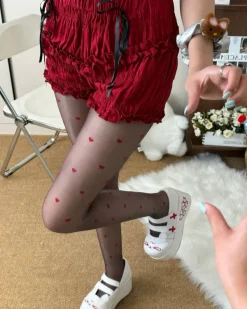 Other*Boogzel Clothing Bonjour Baby Heart Tights