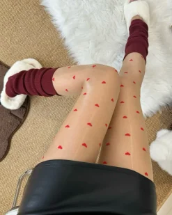 Other*Boogzel Clothing Bonjour Baby Heart Tights