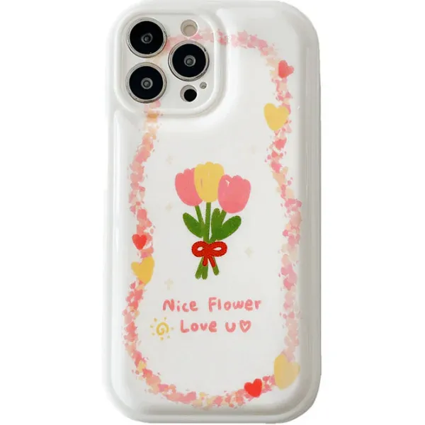 Iphone Cases*Boogzel Clothing Bouquet of Tulips iPhone Case White