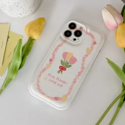 Iphone Cases*Boogzel Clothing Bouquet of Tulips iPhone Case White