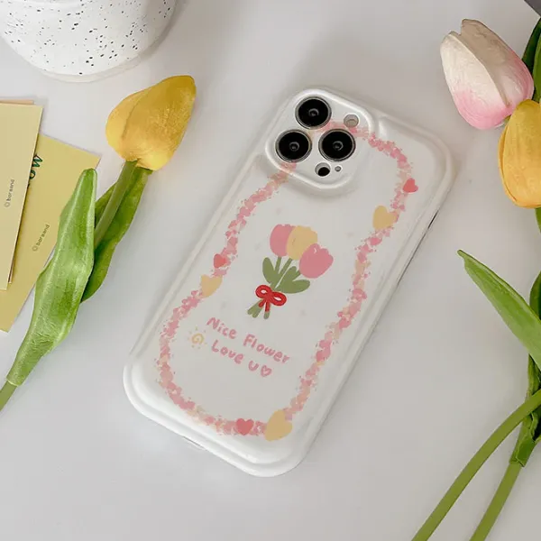 Iphone Cases*Boogzel Clothing Bouquet of Tulips iPhone Case White