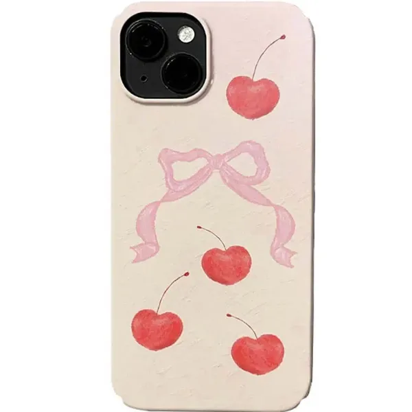 Iphone Cases*Boogzel Clothing Bow & Cherry iPhone Case Beige