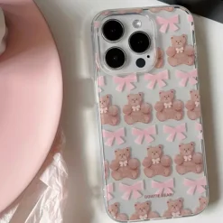 Iphone Cases*Boogzel Clothing Bow Bear iPhone Case Pink