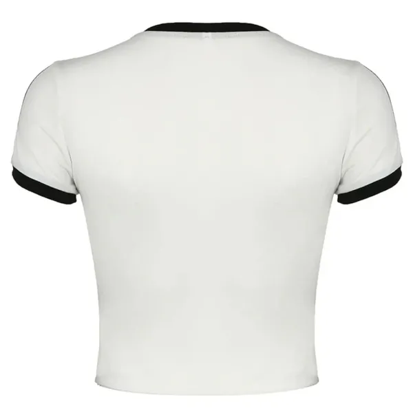 Y2K Tops|Crop Tops*Boogzel Clothing Bow Embroidery Y2K Crop Top White/black