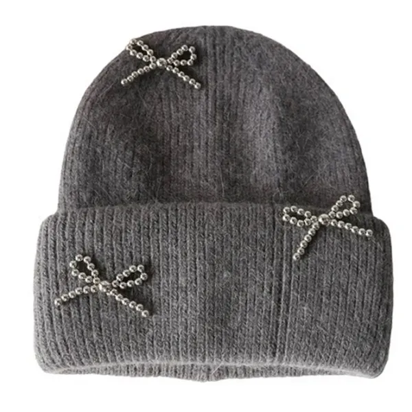 Hats*Boogzel Clothing Bow Pearl Beanie Hat