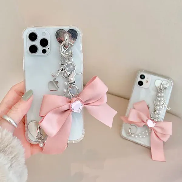 Iphone Cases*Boogzel Clothing Bow Pearl Chain iPhone Case