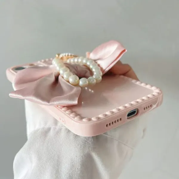 Iphone Cases*Boogzel Clothing Bow Pearl iPhone Case Pink