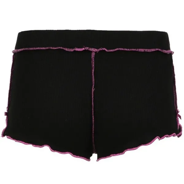 Shorts*Boogzel Clothing Tennis Bow Print Coquette Micro Shorts Black/pink