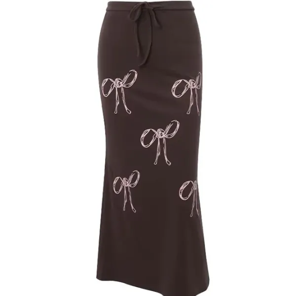 Skirts*Boogzel Clothing Bow Print Maxi Skirt