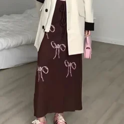 Skirts*Boogzel Clothing Bow Print Maxi Skirt