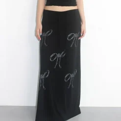 Skirts*Boogzel Clothing Bow Print Maxi Skirt