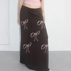 Skirts*Boogzel Clothing Bow Print Maxi Skirt