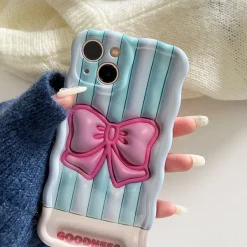 Iphone Cases*Boogzel Clothing Bowknot Stripes iPhone Case Blue