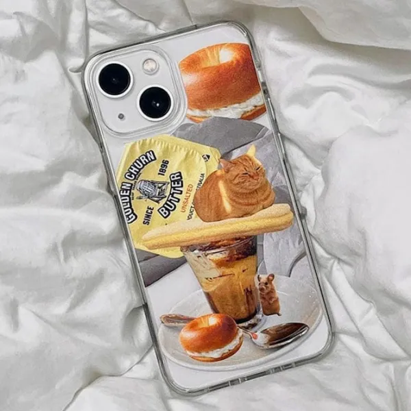 Iphone Cases*Boogzel Clothing Breakfast With Cat iPhone Case
